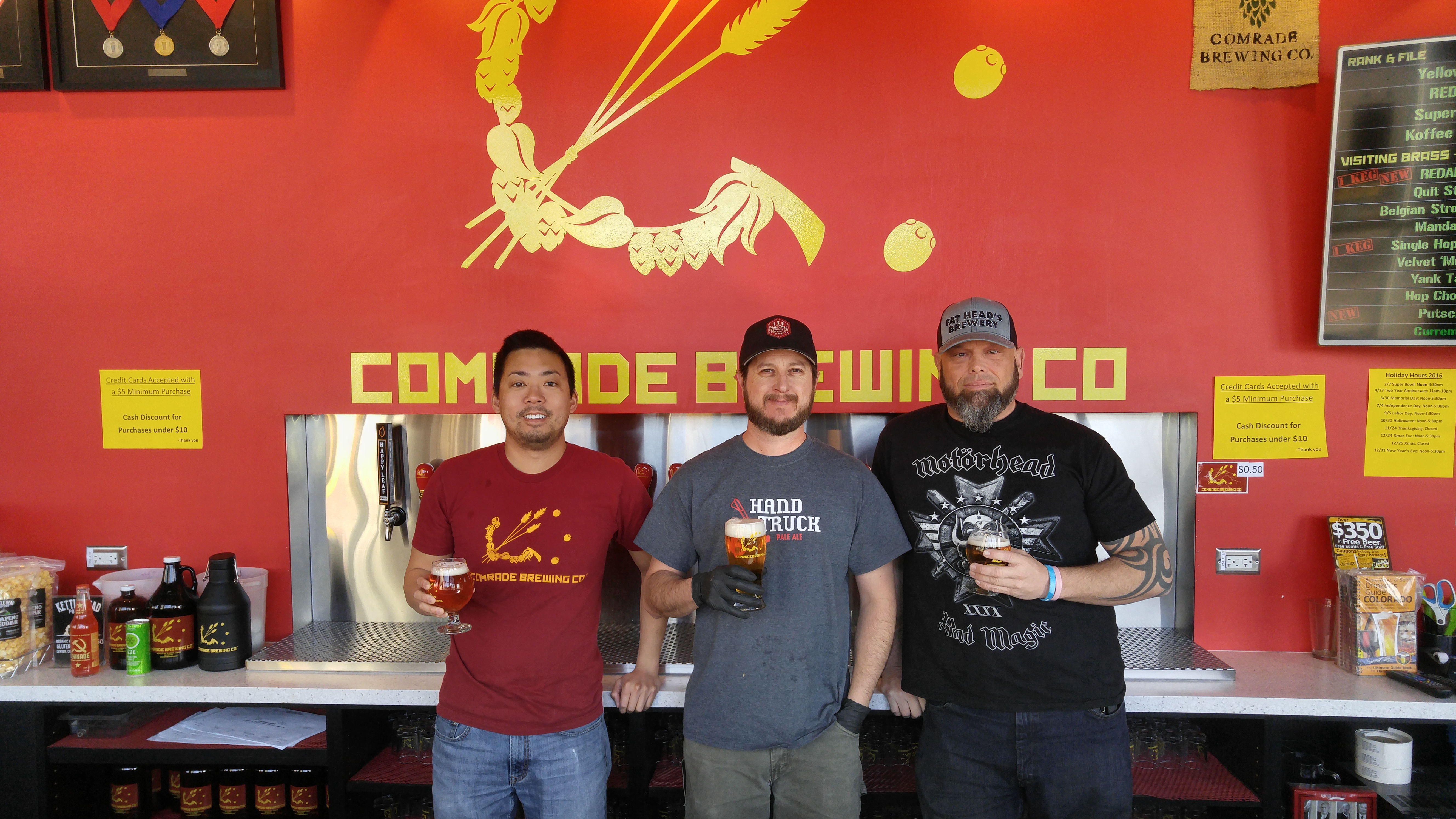 Special Blend: David Lin and Marks Lanham from Comrade Brewing collaborated with Mike H from Fat Head’s Brewery in Ohio to brew Lupulin Manifesto IPA.