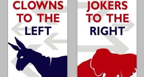 Clowns To The Left Of Us, Jokers To The Right.